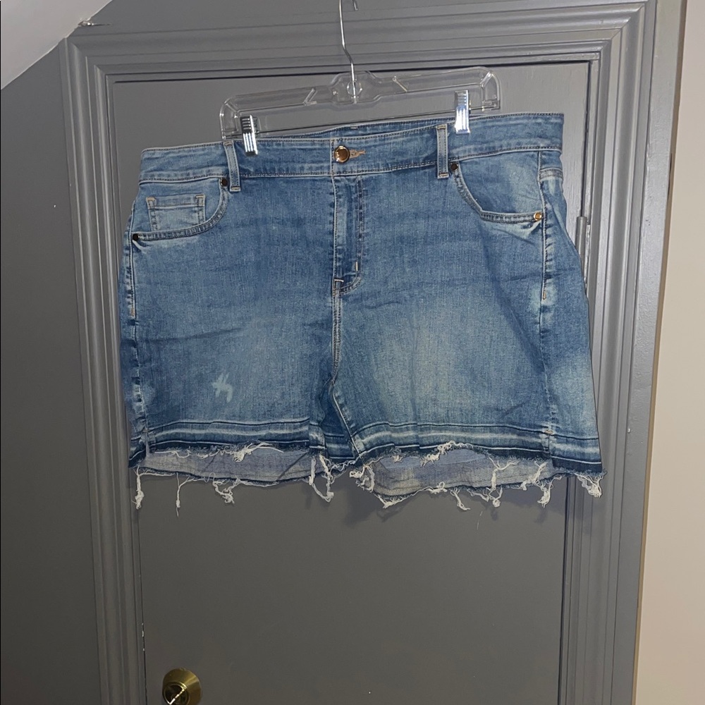 Lane Bryant Light Blue Distressed Denim Shorts